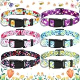6 Pieces Flower Dog Collars for Small Medium Large Dogs Spring and Summer Cute Pet Floral Collar Pac