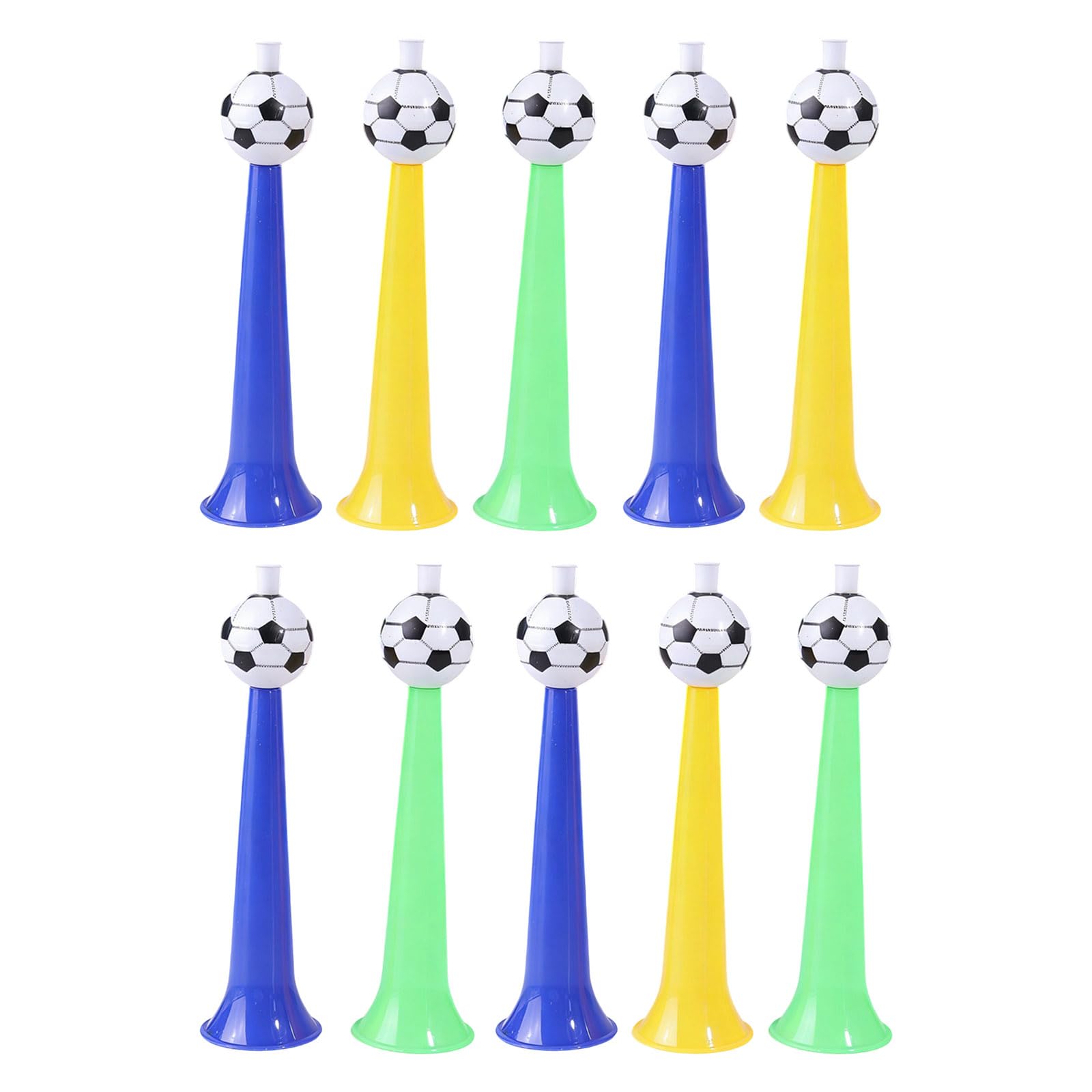 Kaeltsyn 10Pcs Colorful Stadium Horns Parties Supplies Perfect for Soccer Games and Festival Celebration Handheld Blowers Sports Cheering Horn