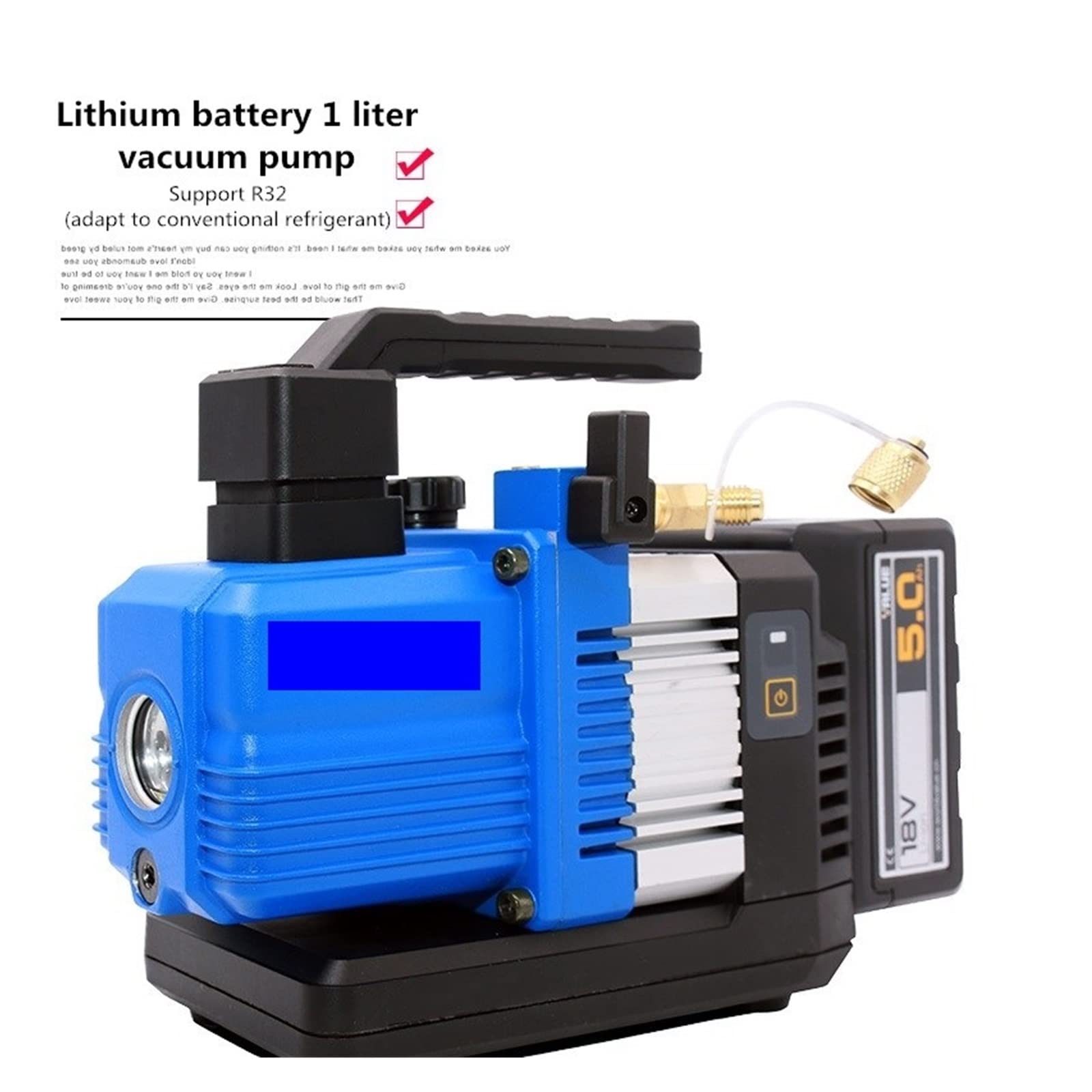 180W 18V VRP-2DLi Pompa for vuoto senza spazzola DC Batteria al litio Pompa for vuoto Estrattore d'aria Refrigerazione Condizionatore d'aria R32