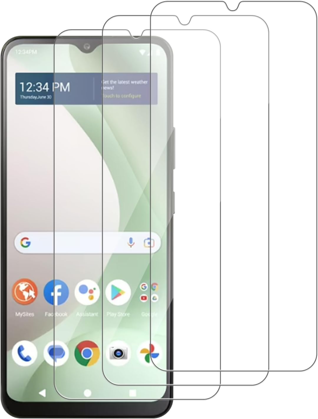 3 Pack for Blu View 5 Tempered Glass Screen Protector,...