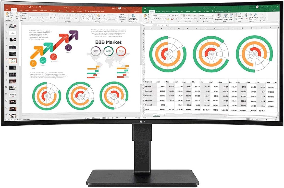 Amazon.com: LG 34” TAA IPS QHD UltraWide Monitor (3440x1440) with 21:9 ...
