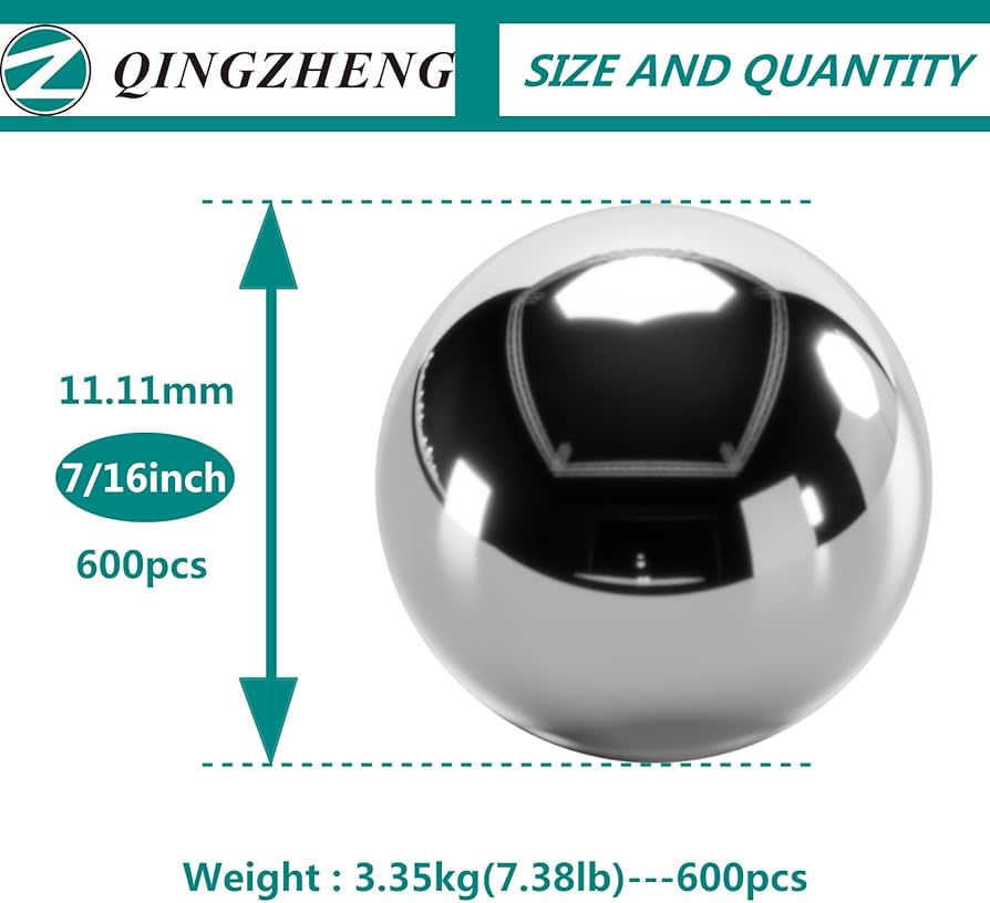 QINGZHENG 7/16inch(11.1125mm) Slingshot Ammo Ball