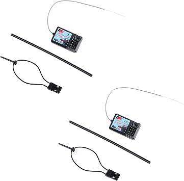 Flysky 2PCS FS-GR3E Receiver, Waterproof 3 Channel 2.4G Frequency DC 5V Receiver for FS-GT2 FS-GT2B FS-GT3B FS-GT3C FZ-IT4S RC Car Boat Transmitter Geekstory