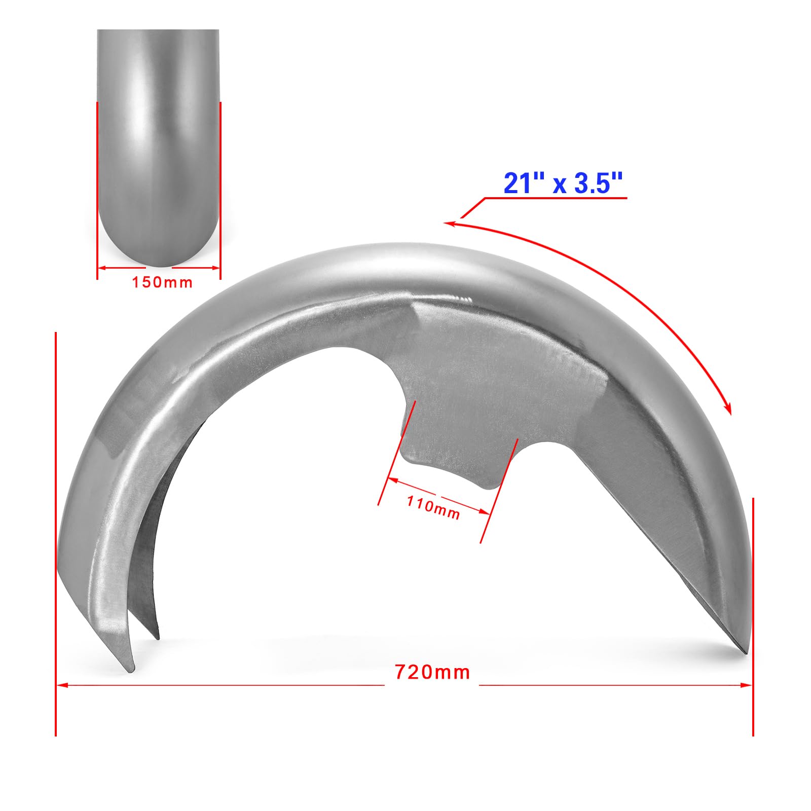 Amazon.com: TOFR 21 inch Unpainted Warp Round Front Wheel Fender