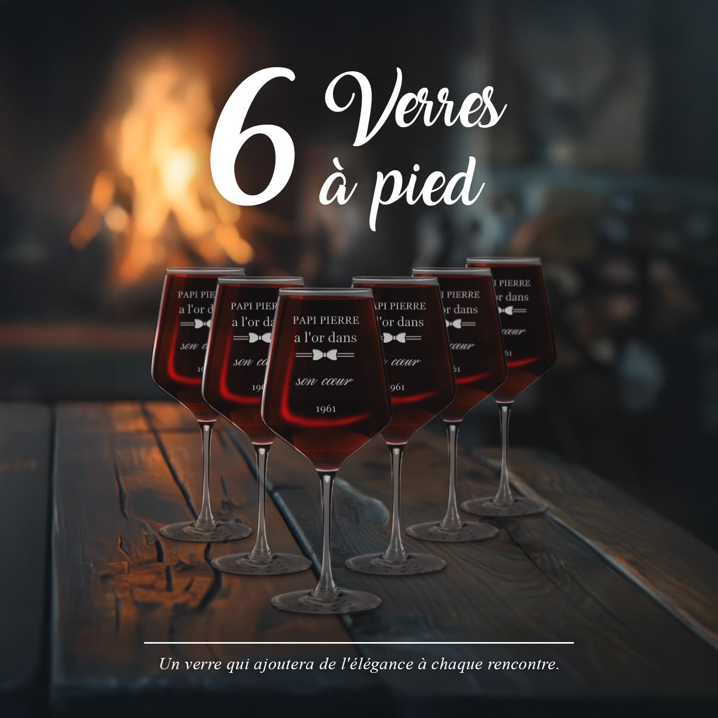 Maverton Verres à Vin en Cristal pour l’homme, Set de 6 Verres XL