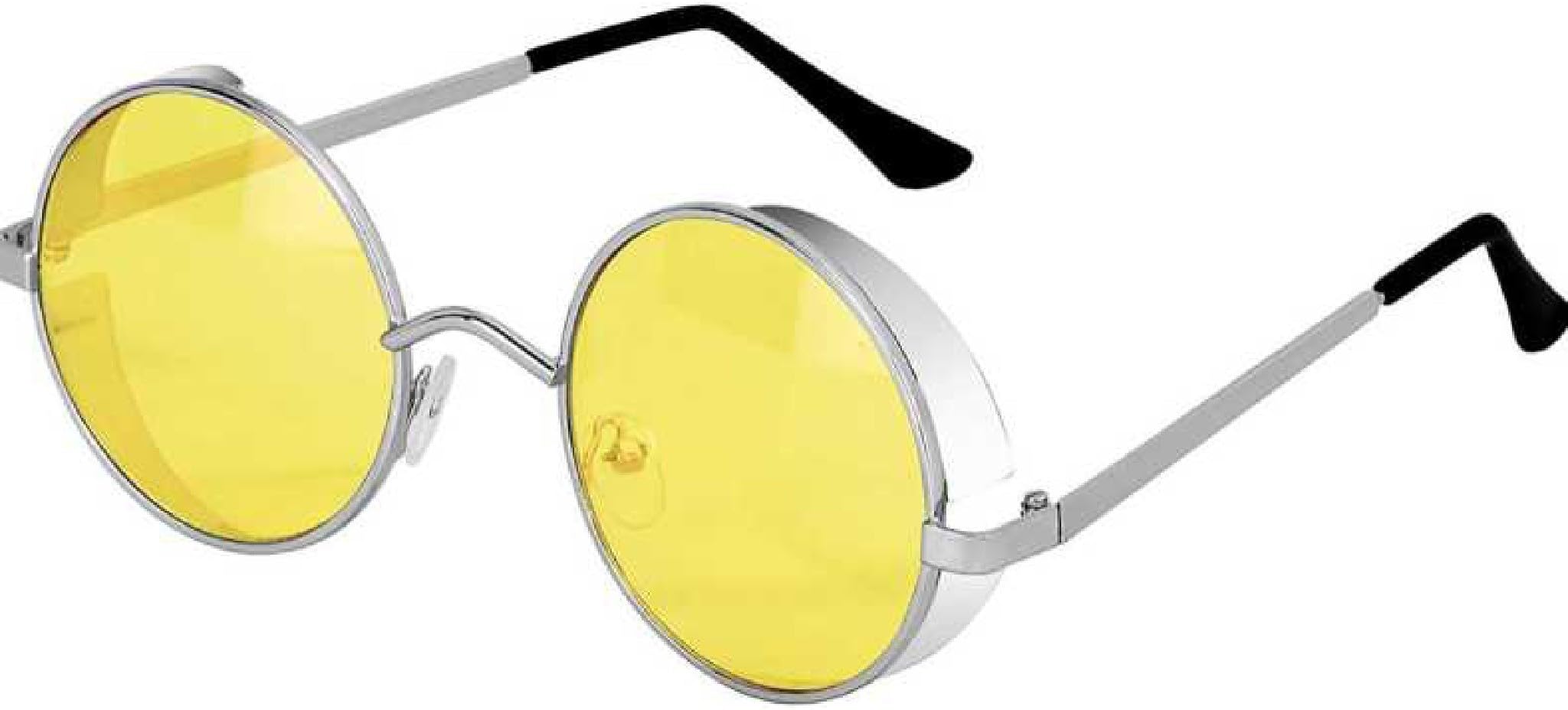 Unisex yellow round sunglasses (GM YELLOW BZ)-image-36