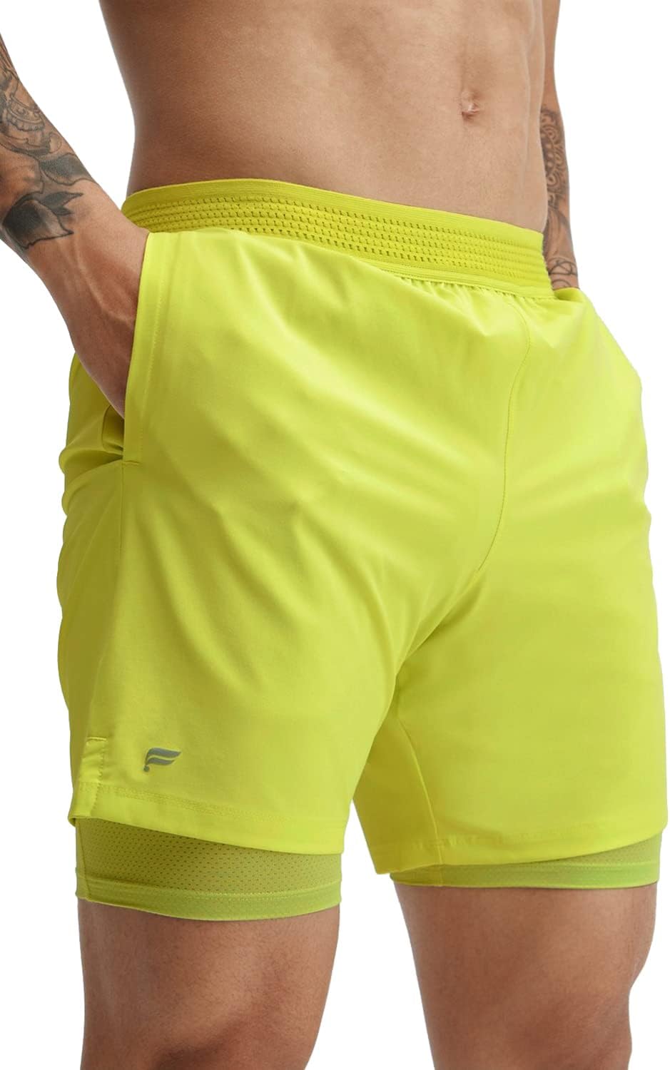 Fabletics Men's The Fundamental Short (Lined), Workout, Running, Training, Gym, Yoga, Ultra Lightweight, Athletic