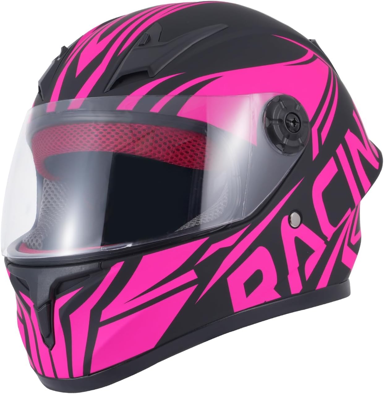 Kids Full Face Motorcycle Helmet, Child Go-Kart Dirtbike ATV Motocross 4-Wheeler Street Racing Offroad Motorbike Helmet, DOT Approved