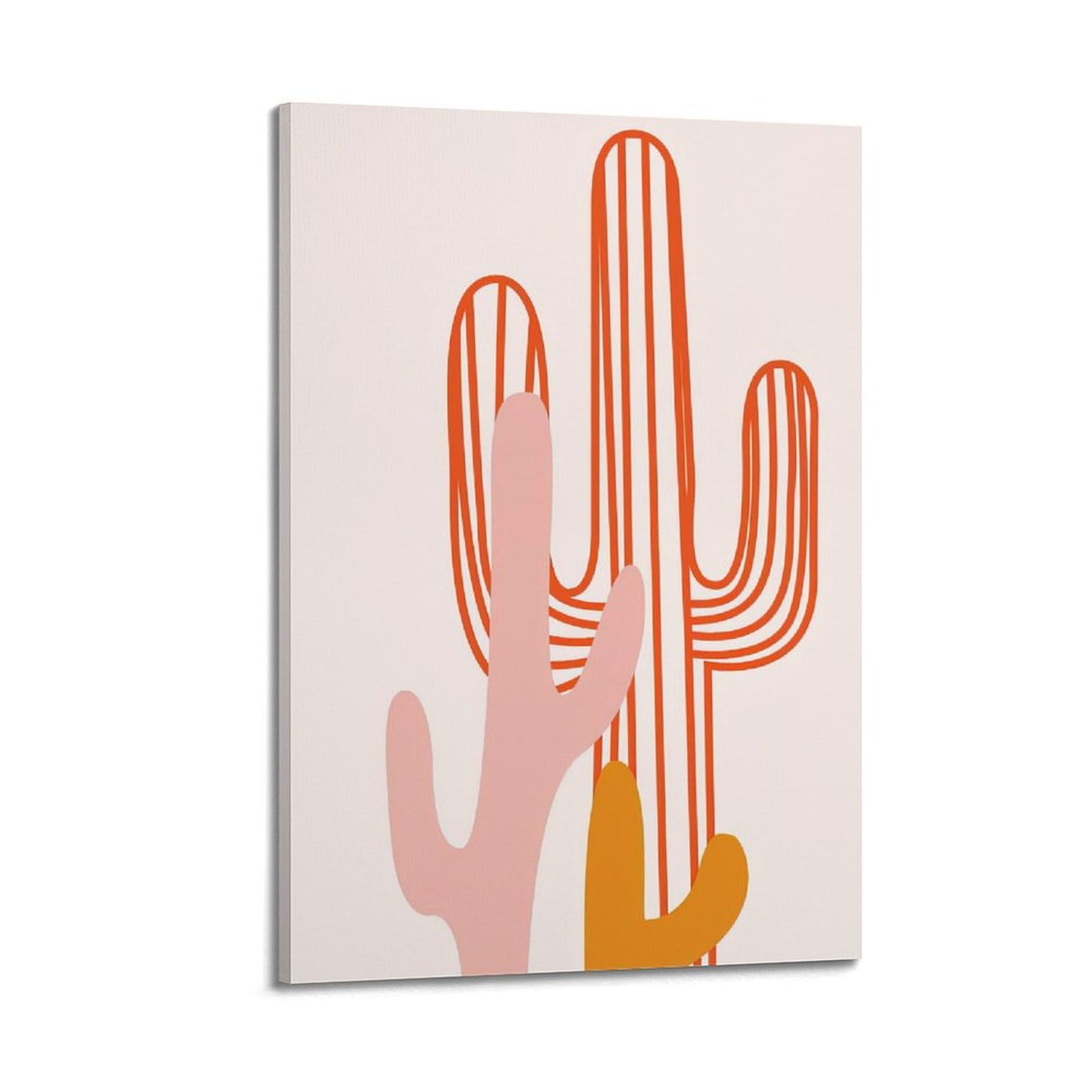 DLJGDS Simple Plant Poster Line Drawing Cactus Decorative Painting Canvas Wall Posters And Modern Family Bedroom Decor 24x36inch(60x90cm)