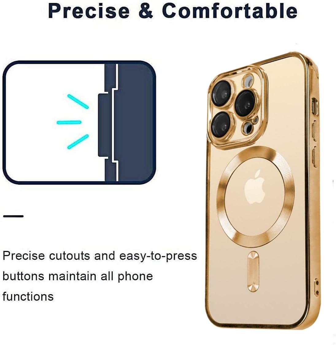 MHtech Electroplated Case for iPhone 13 Pro Max Camera Lens Full