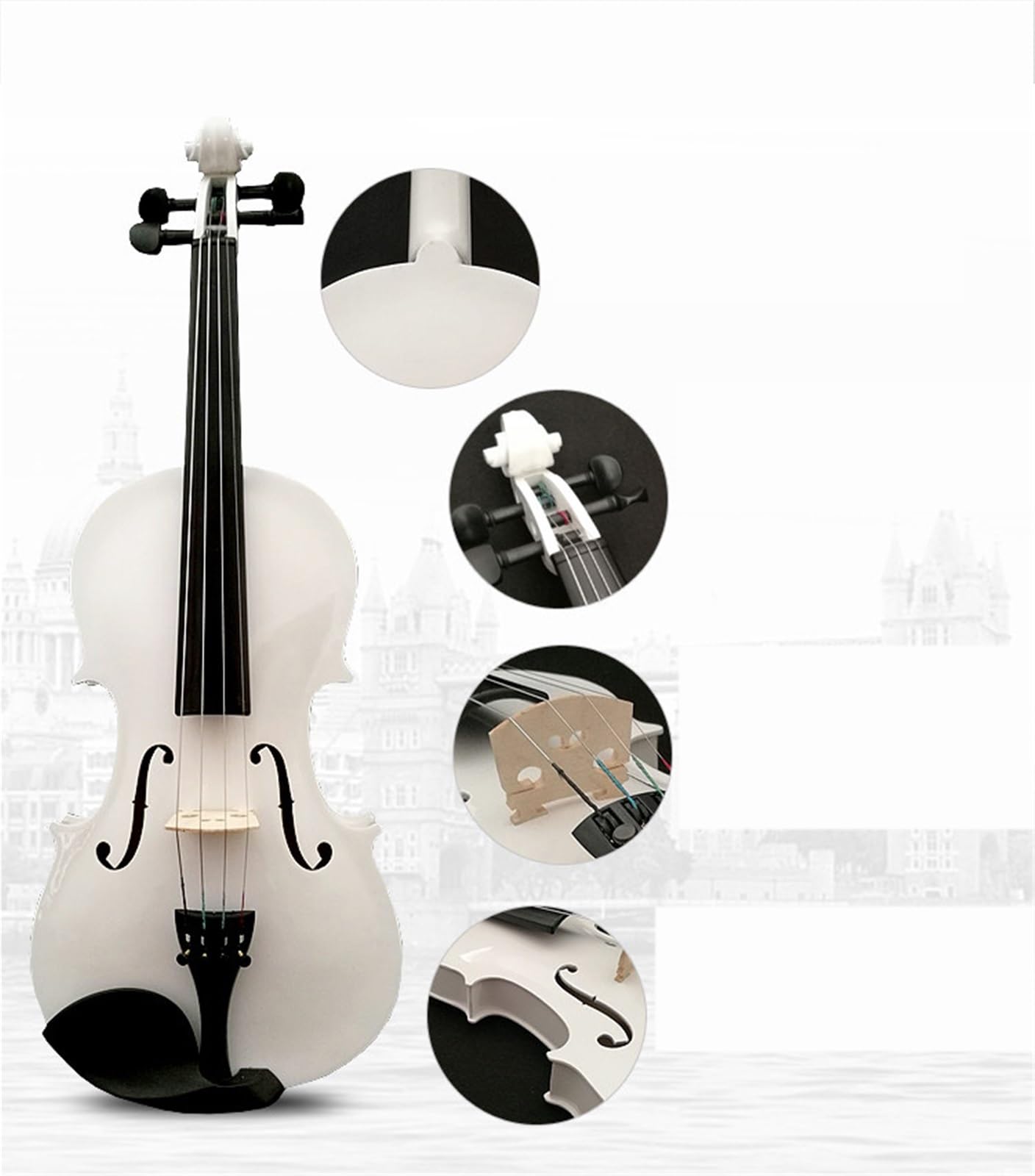 Violín Conjunto De Violín Calidad Profesional | Adecuado para adultos principiantes y aprendizaje introductorio.(4/4)
