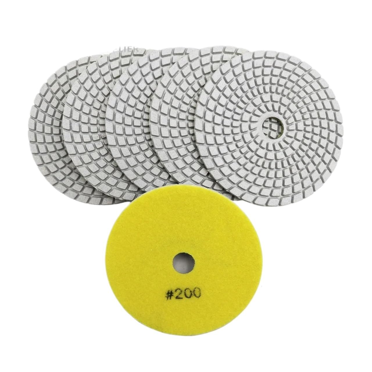Almohadillas de pulido húmedas flexibles de diamante 6 uds Dia100mm juego de discos de lijado de mármol azulejo de cerámica pulidor de granito herramienta abrasiva(6Pcs 3000)