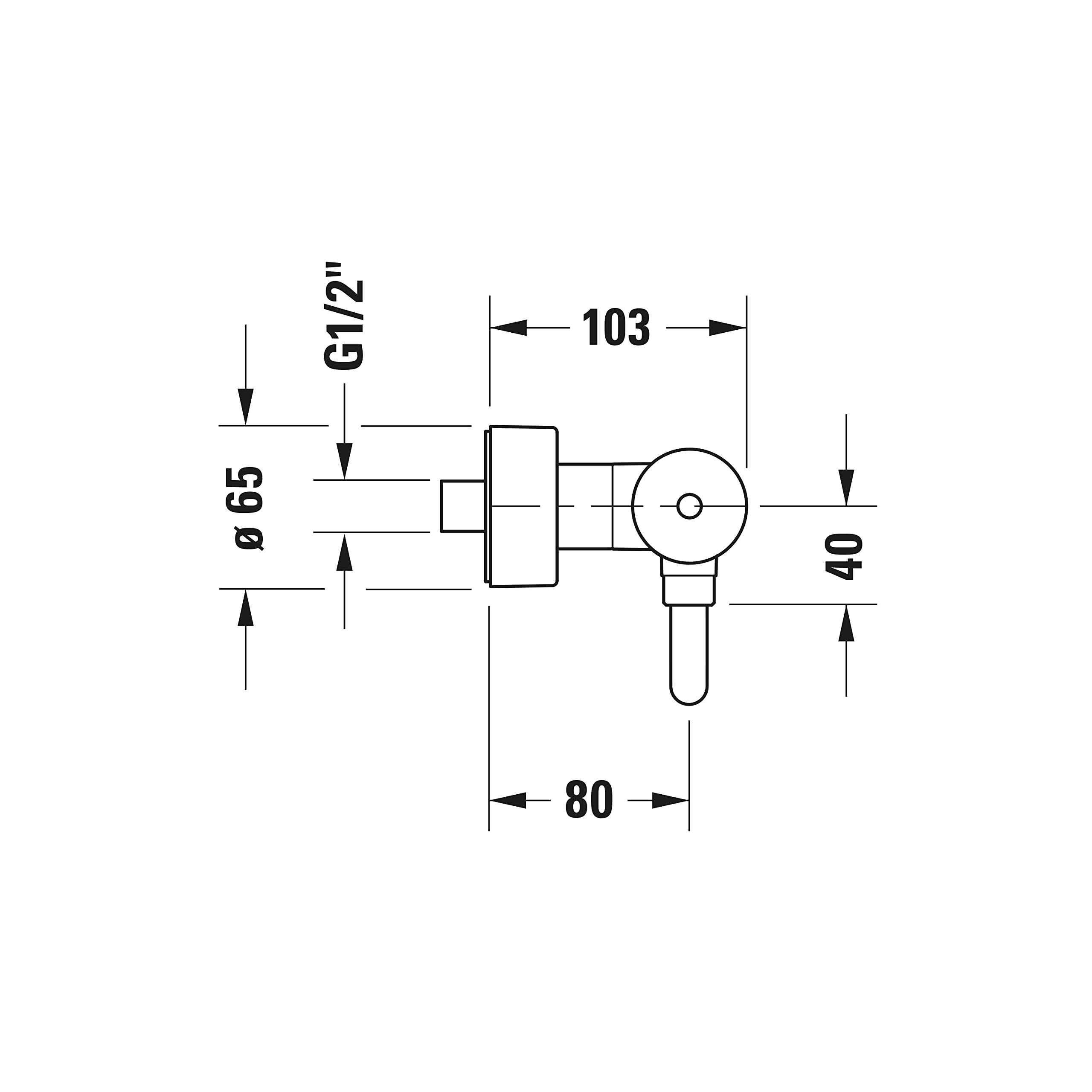 Duravit Einhebel-Brausemischer Aufputz C.1, Chrom