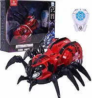 Robô Aranha de Controle Remoto Com Fumaça Som e Luz Vermelha - Castela