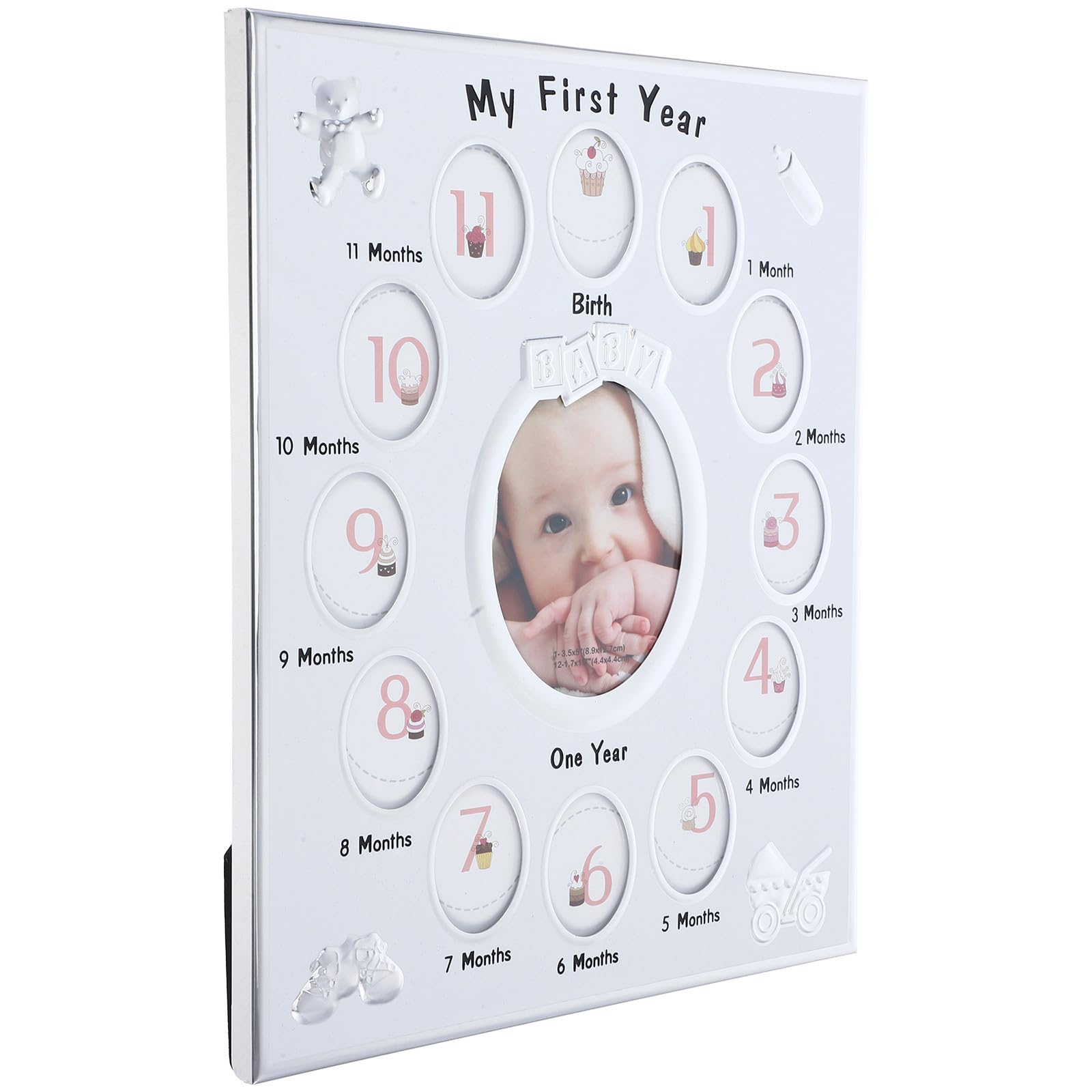 Cadre photo bébé première année Levemolo blanc pour immortaliser ses 12 premiers mois de bonheur