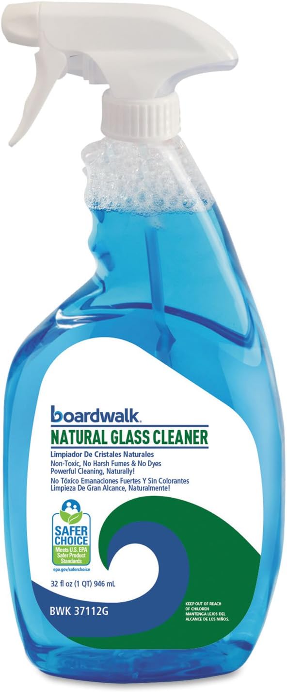 Natural Glass Cleaner, 32 oz Trigger Bottle, 12/Carton