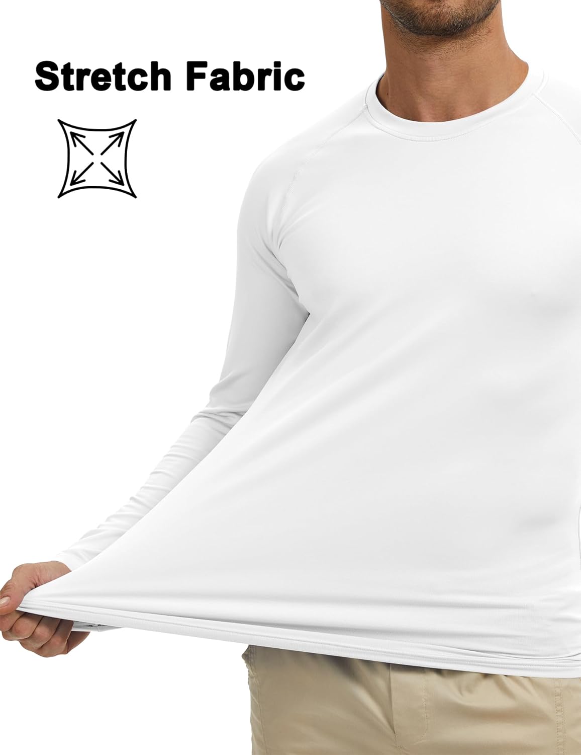 Men's Thermal Shirts Long Sleeve Fleece Lined Crew Neck Base Layer Athletic Workout Tops - Image 3