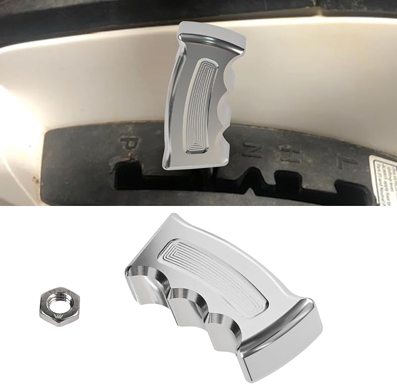 Manopla de Câmbio Canitu Silver em Alumínio 6061 CNC, Pegada Tipo Pistola para Can-Am Outlander e Renegade
