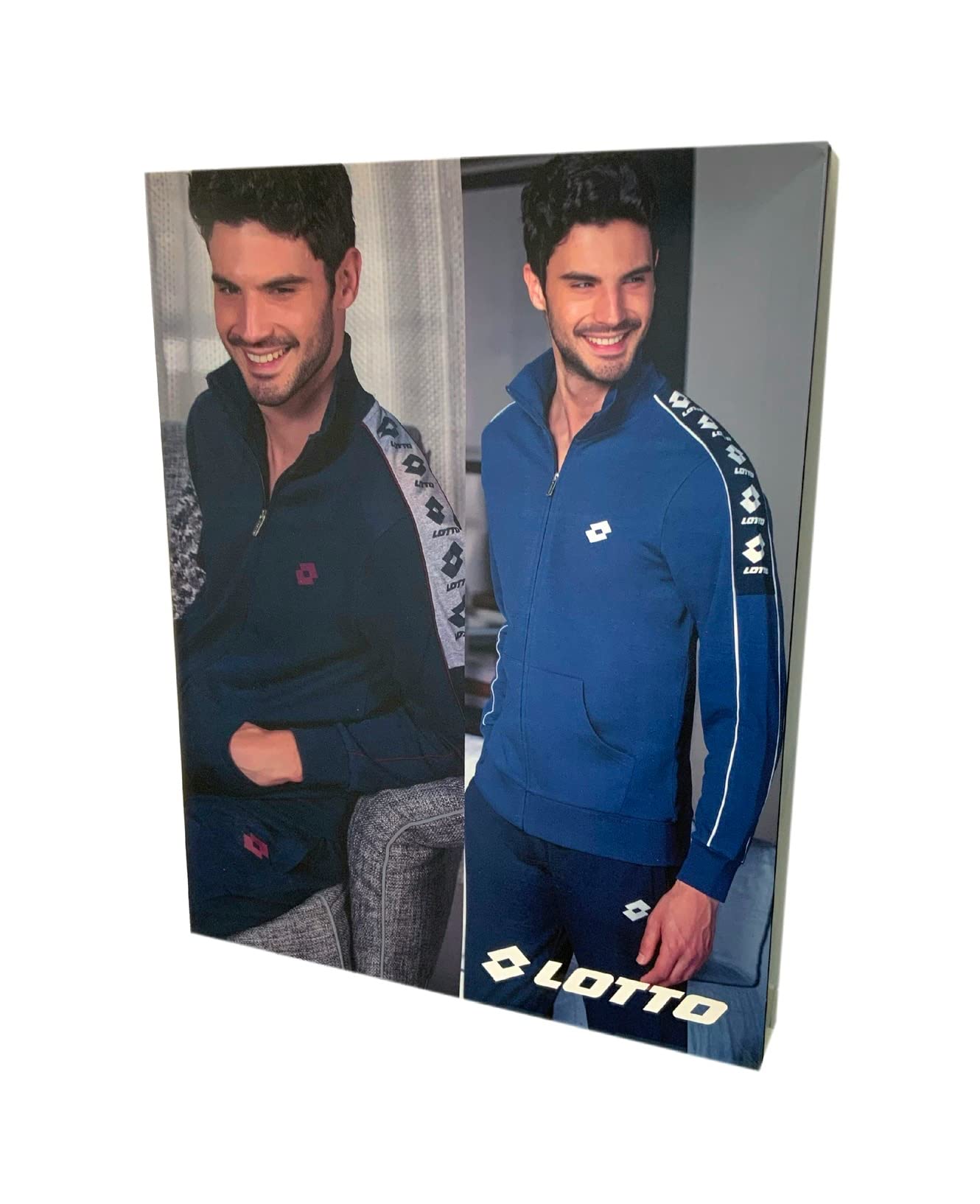 Lotto Tuta Uomo Invernale in Felpa GARZATA - Tuta Sportiva Uomo - Tuta Uomo Cotone Felpato - Tuta Uomo Completa