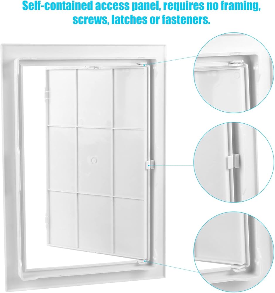 Teqooza 8x12 inch Plastic Access Panel for Drywall Ceiling