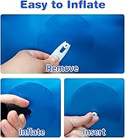 Vista 3 de HotMax Caballo Saltarín, Juguetes Saltadores de Dinosaurio para Niños, Juguetes Inflables de Animales Saltarines para Niños Pequeños, Caballo