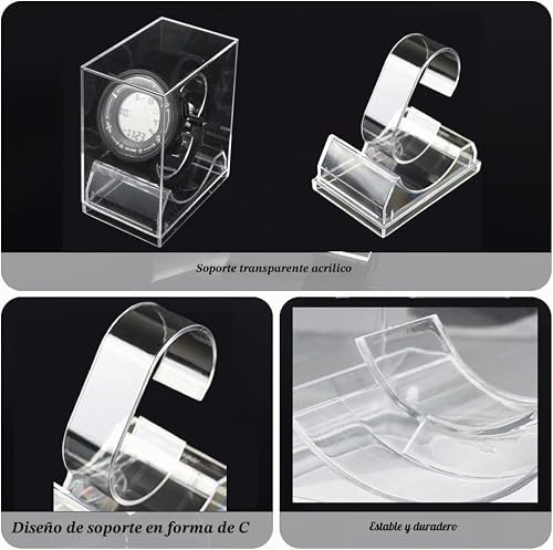 Miniatura 3 de Lansls 4 Soportes Para Relojes De Acrílico, Soporte Transparente Y Exposición, Pulsera, Acrílico Para Uso Comercial Y Privado