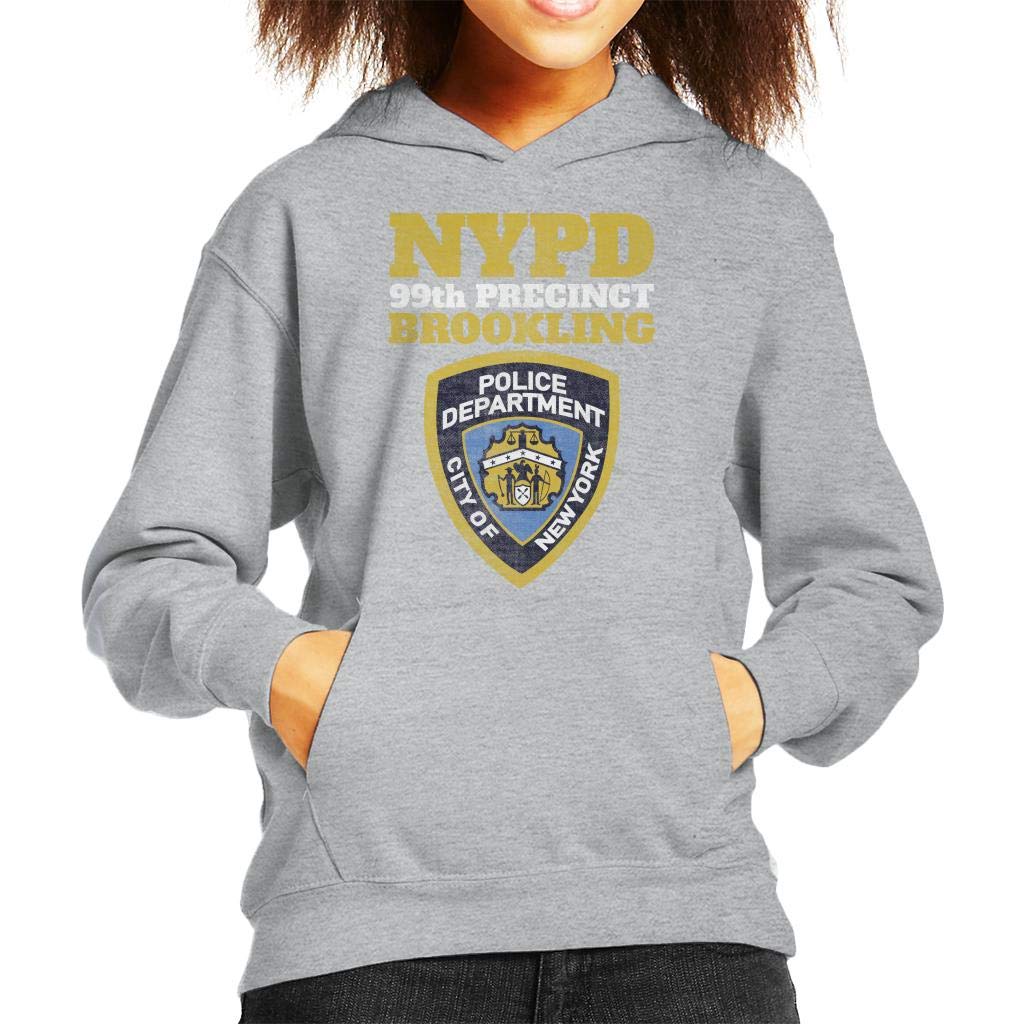 Cloud City 7 Heather Grey Brookling 99Th Precinct Brooklyn Nine Nine Kid's Hooded Sweatshirt