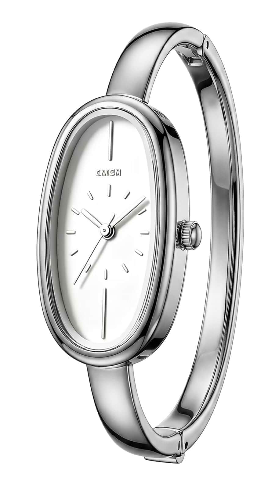 Women's Watch Delicate Oval Bangle Minimalist Wristwatch Women Gold Oval Bangle Watch Minimalist Thin Analog Quartz Dress Wrist Watch