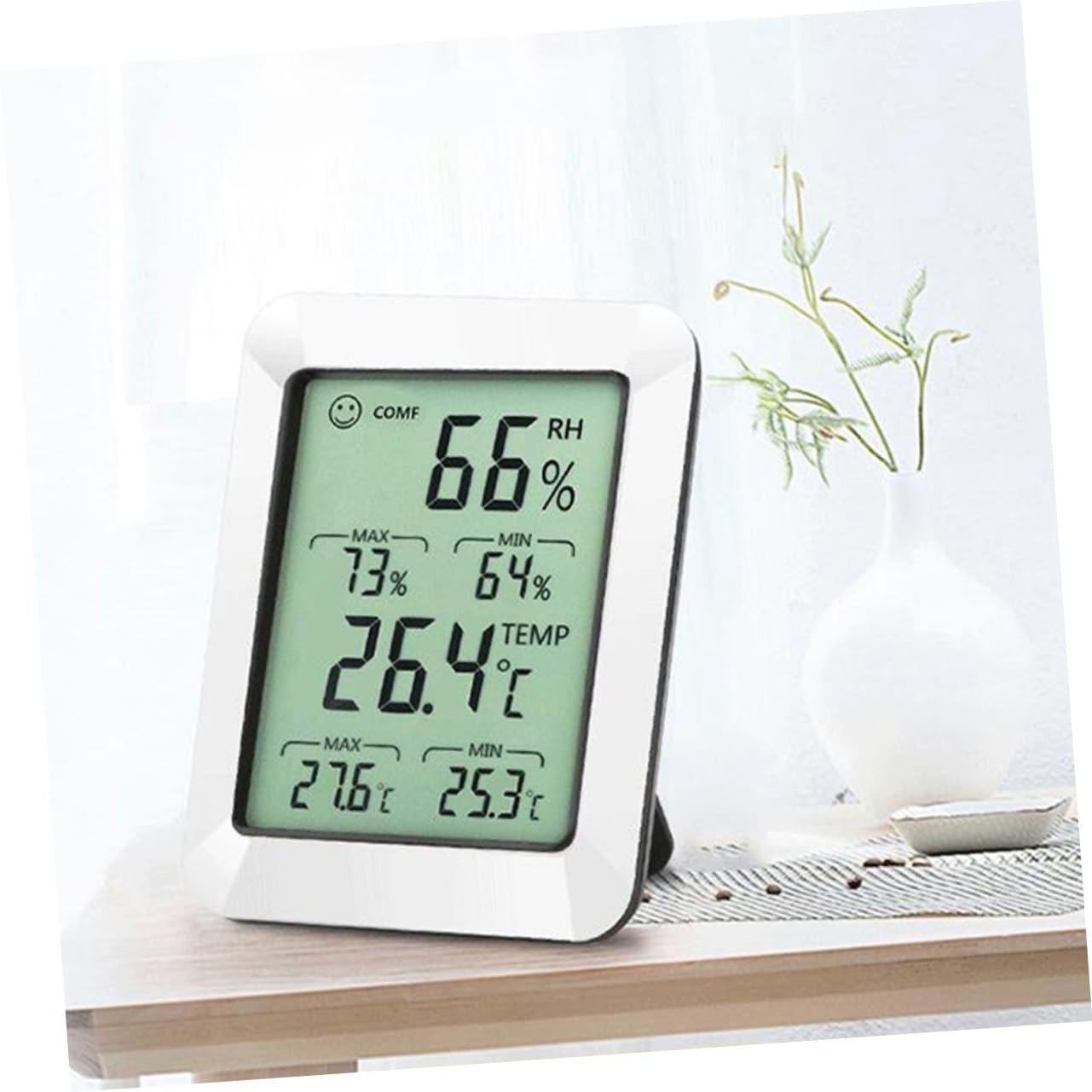 HANABASS 2pezzi Termometro Elettronico Per Umidità e Monitor Portatile Per Display Consumo Ridotto Facile Usare Batteria