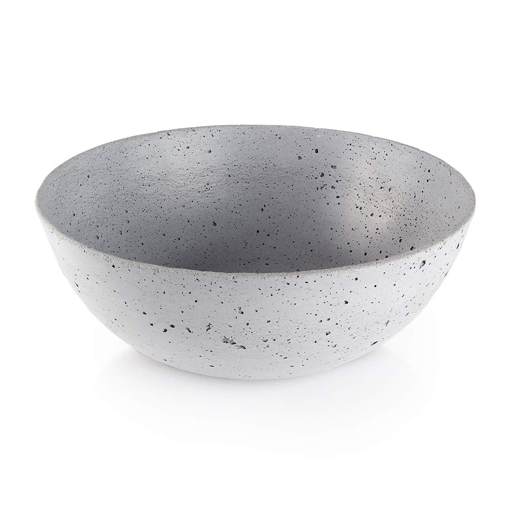 Bols décoratifs en béton argenté Naïf Design de 27,5 cm style classique