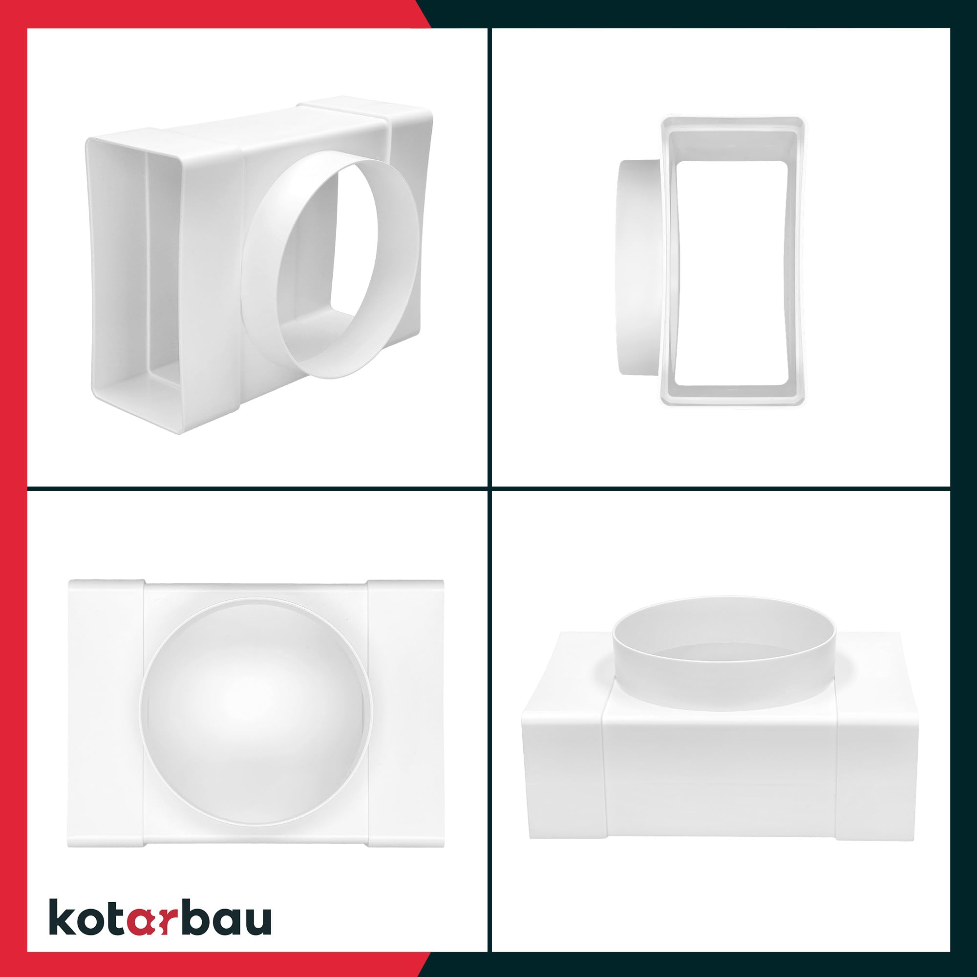 Raccordo A Gomito 90° Per Tubi Ventilazione Ø100 Mm | Plastica Bianca | KOTARBAU - Foto 4