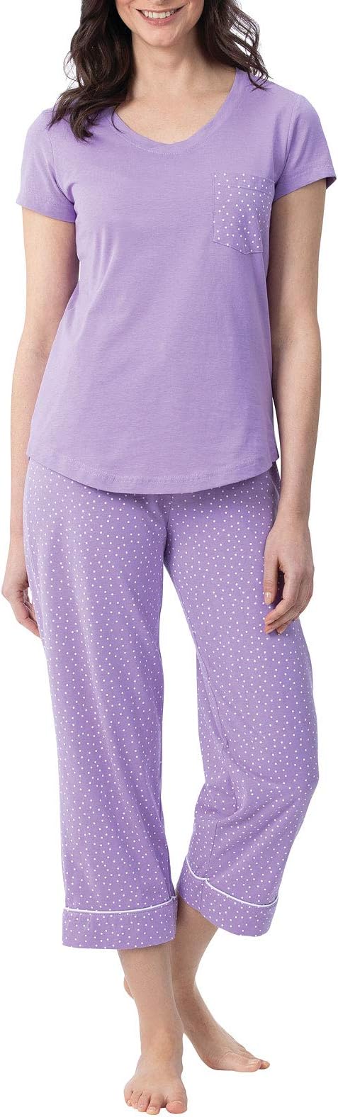 PajamaGramPajamaGram Womens PJs Sets - Ladies Pajamas Capris 100% Cotton