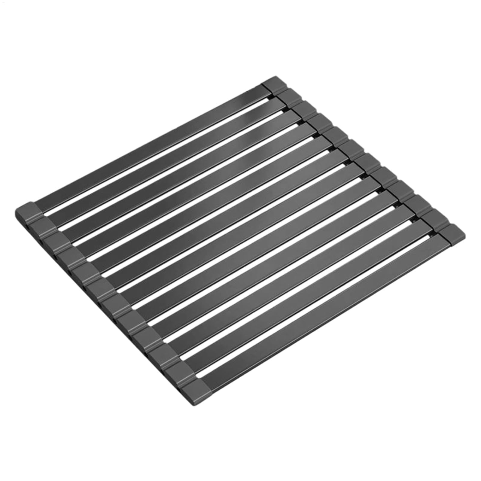 Zwijany stojak do suszenia naczyń, składany aluminiowy stojak na naczynia, wielofunkcyjna zwijana taca odpływowa na miski, kubki, naczynia kuchenne, szklanki, oszczędność miejsca w kuchni
