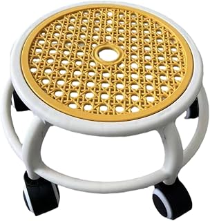 B Baosity Low Roller Seat Stool Pulley Wheels Stool Heavy Duty Lazy Housework Stool Pedicure Stool Shoe Changing Stool Seat for Library