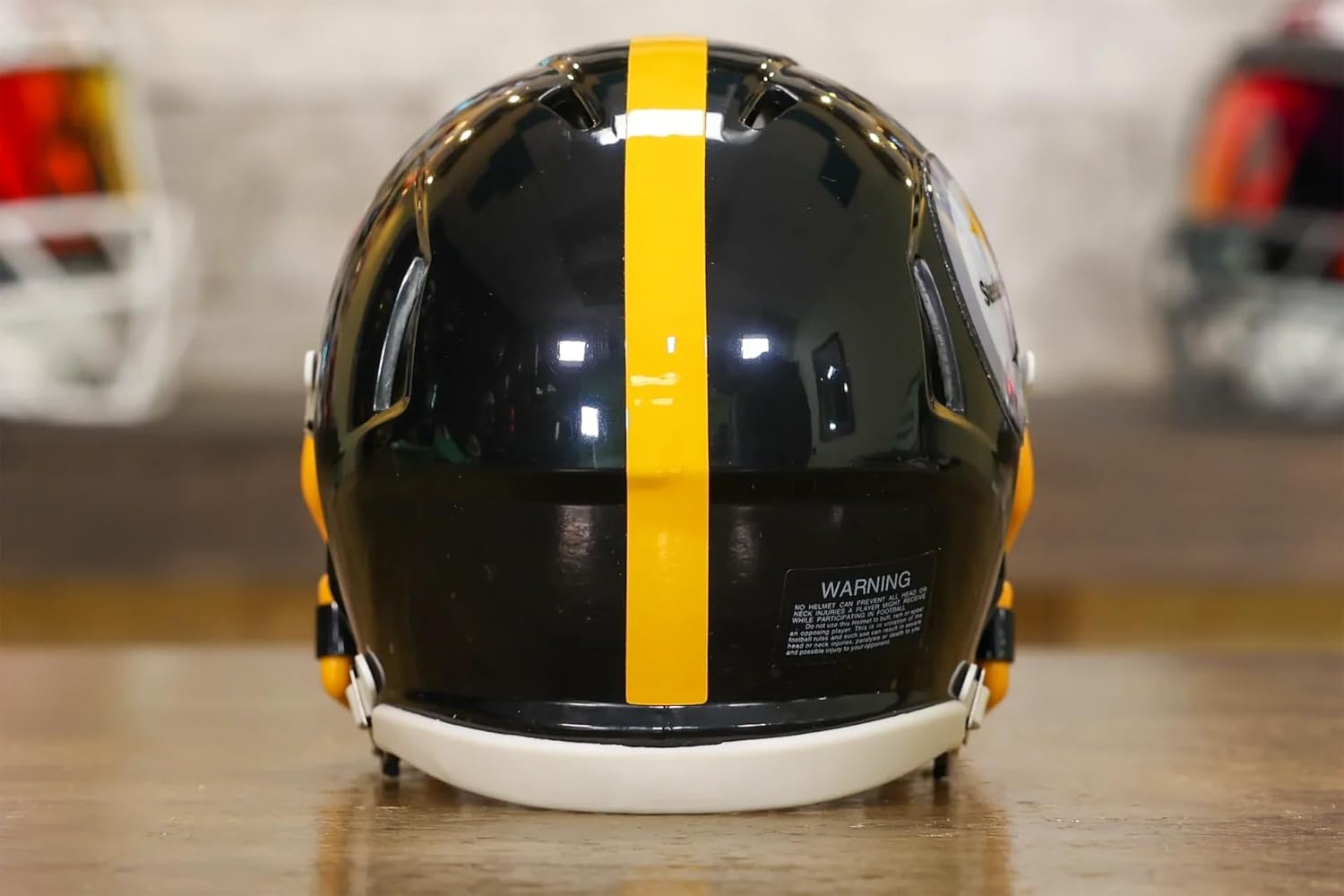 Pittsburgh Collectible Speed Mini Helmet - GG Special Edition - with Free USA Flag Decal - Perfect for Sports Fans and Collectors - Green Gridiron