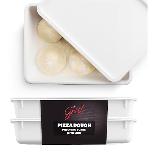 Hans Grill Pizza Dough Proofing Box Pack of 2 Stackable Trays