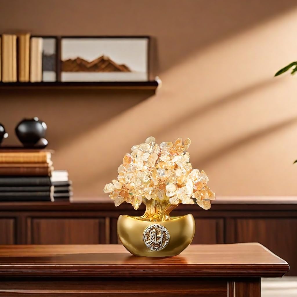 黄水晶　招財樹「金のなる木」 Amazon.co.jp: 【morningplace】 招財樹 金のなる木 開運 金運