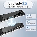 SUNMAY Cordless Hair Straightener, Portable Mini Flat Iron Hair Straightener for Travel, 20s Fast Heating, 5000mAh USB-C Rechargeable, Dual Voltage Hair Straighteners and Curlers 2 in 1 for Women gallery image