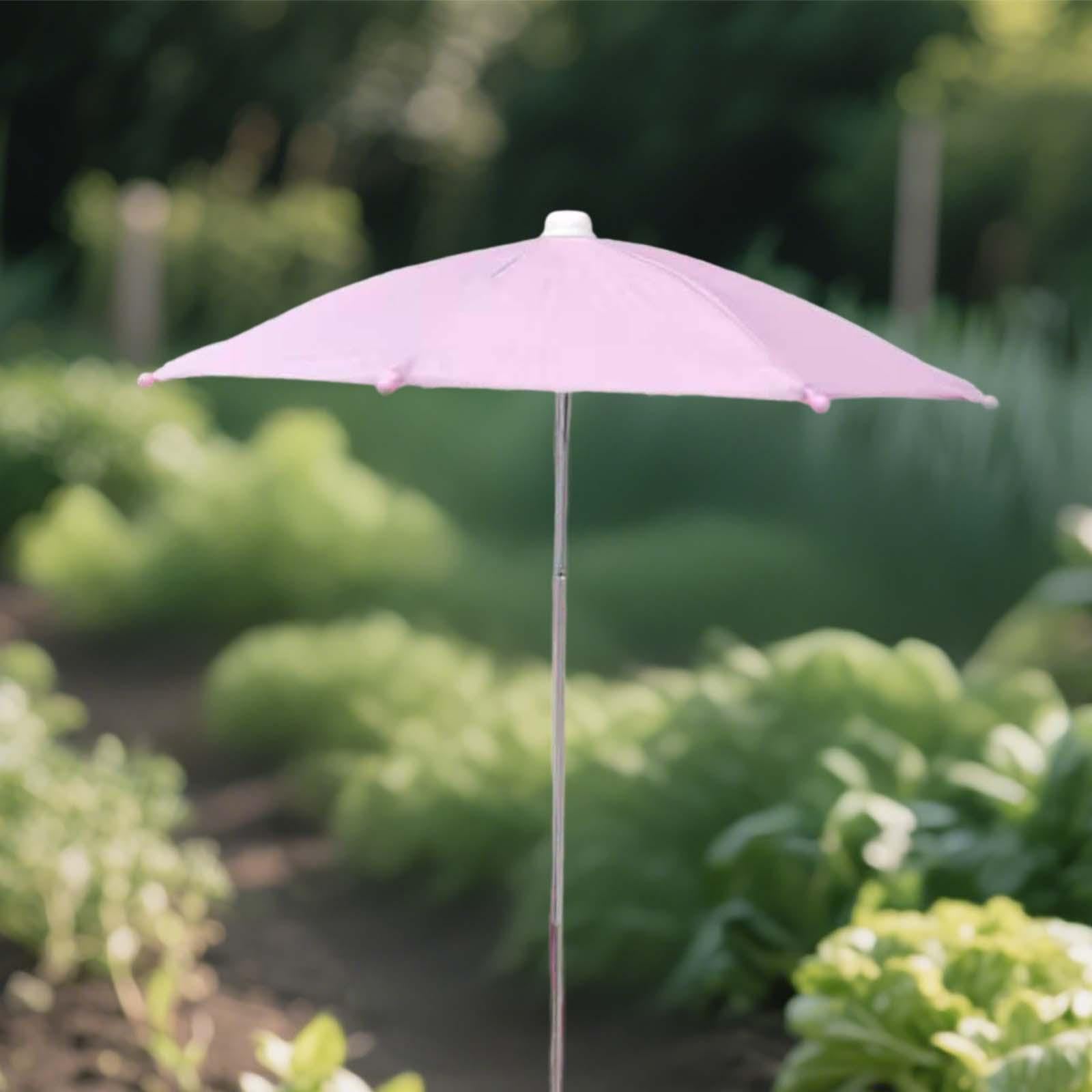 Plant Umbrella Garden Umbrella Plants Shade Cover Sun Protection for Outdoor Courtyard, Pink