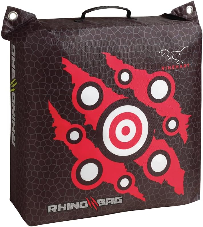 Rinehart 22" RhinoBag Target | Mid-Size Weatherproof Bag Archery Target with Dual-Layer Power Band | Field Point & Broadhead Compatible | Made in USA