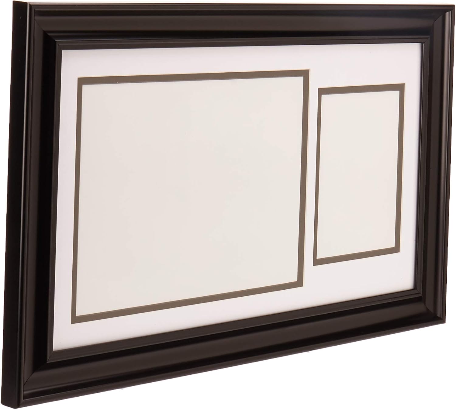 Graduation Frame With Photo Holder - Made to Display Certificates 8 ½ x 11 Inch Opening to 10 ½ x 19 Inch with 5 x 7 Inch Photo Slot - Document Frame, Certificate Frame, University Diploma Frame