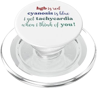 Cardiac Nurse Valentine's Day Bf Hgb Is Red Cyanosis Is Blue PopSockets PopGrip for MagSafe