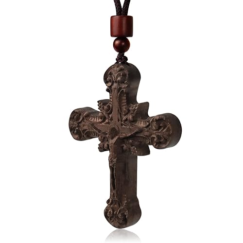 Cross Necklace for Men,Handmade Wood Cross Necklace,Crucifix Necklace For Women,Cross for Car Mirror,Gift for Him-Adjustable Length Cross Cross Necklace for Men,Handmade Wood Cross Necklace,Crucifix Necklace For Women,Cross for Car Mirror,Gift for Him-Adjustable Length Cross