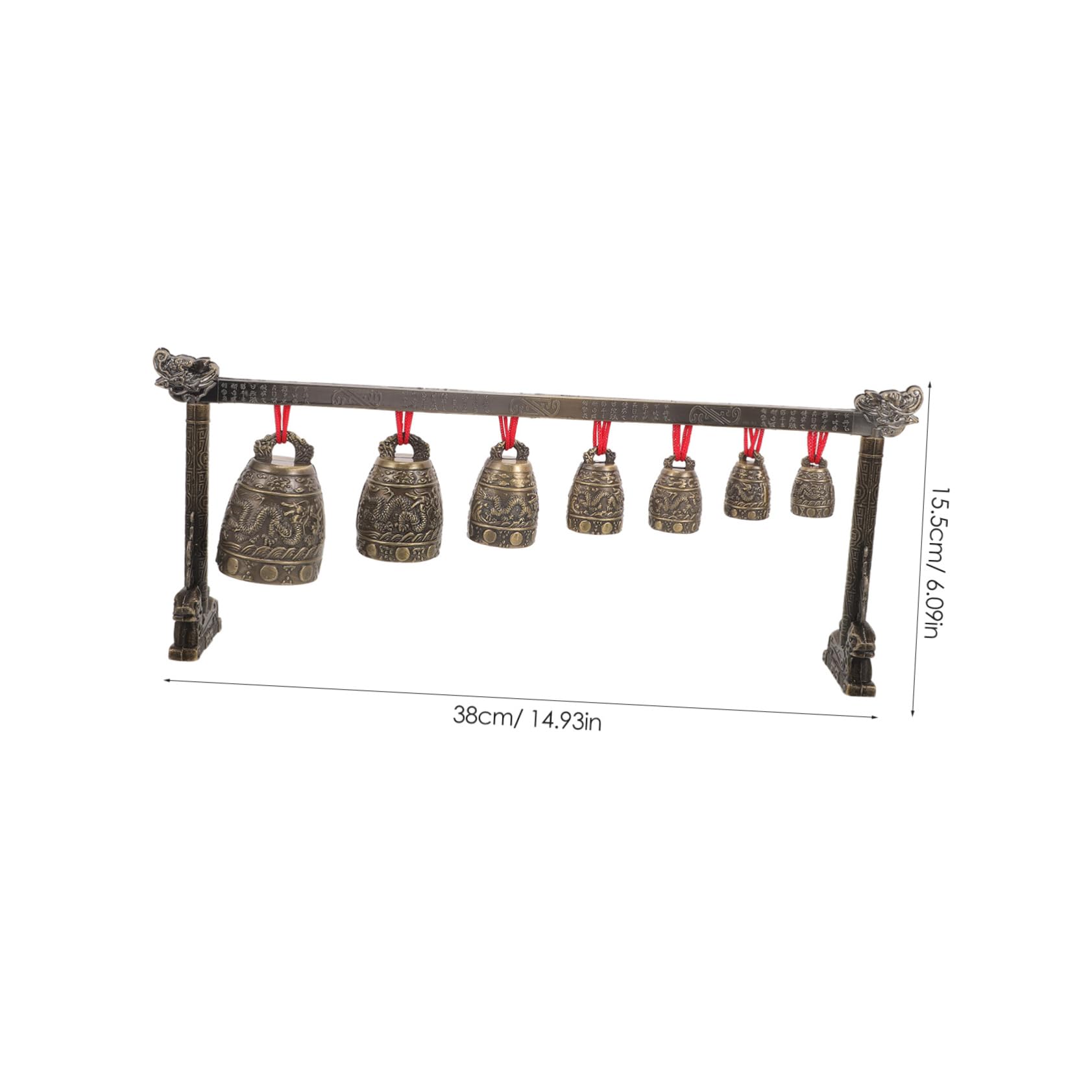Vintage Bianzhong aus Zinklegierung in Glockenform für Büro