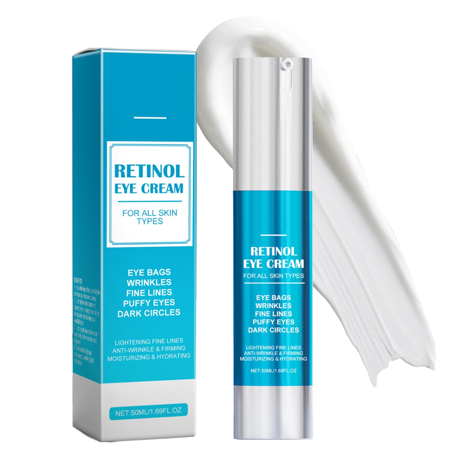 Retinol Eye Cream for Dark Circles | Anti-Wrinkle Under Eye Cream - Night Care Eye Repair Cream Reduces Eye Bags and Puffiness,Fine Lines Skin Care Treatment Hydrates