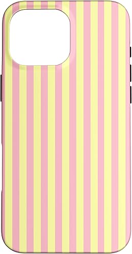 Miniatura 18 de Funda para iPhone 13 con rayas verticales de color amarillo pastel y rosa