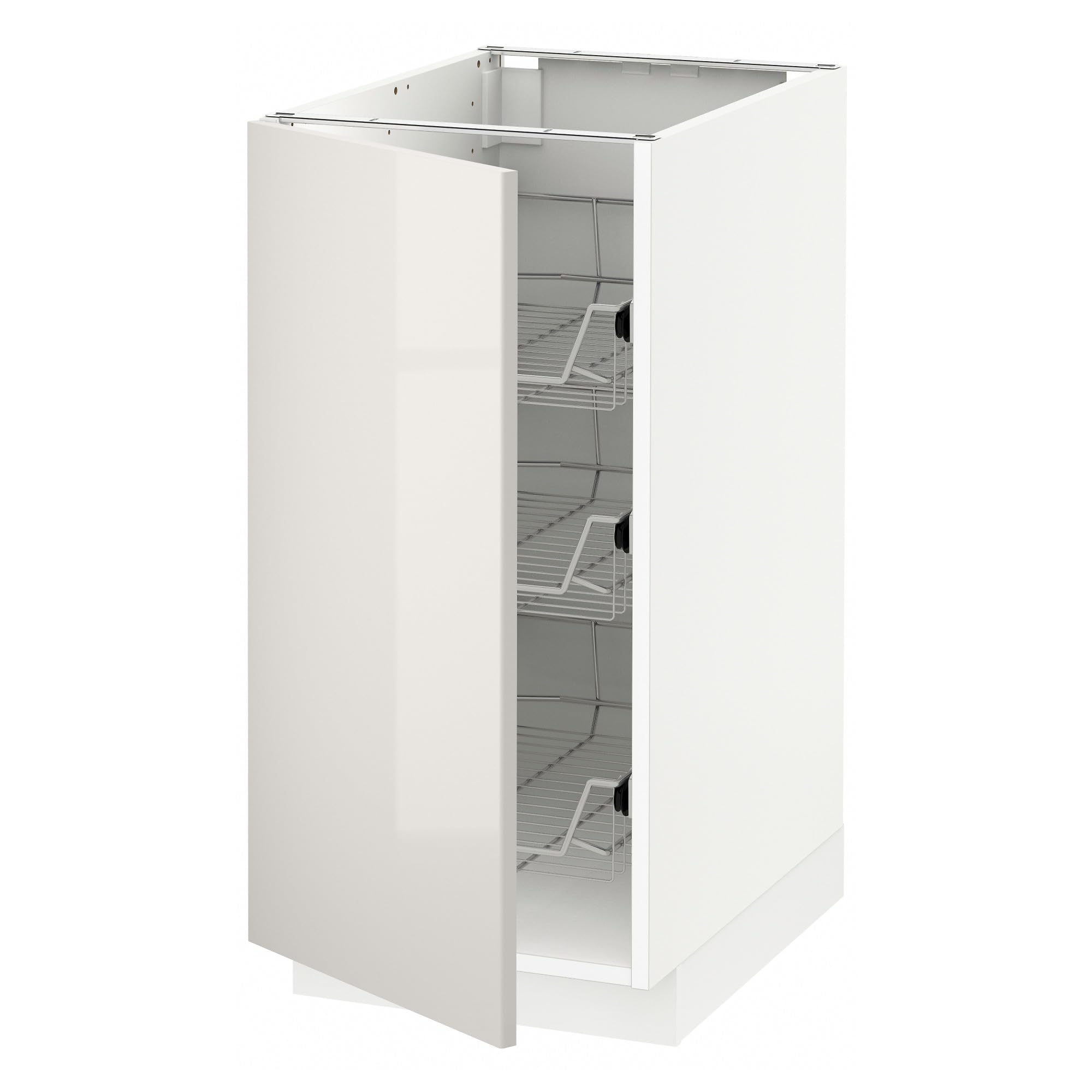 Meuble bas METOD blanc et gris clair pour optimiser le rangement de cuisine