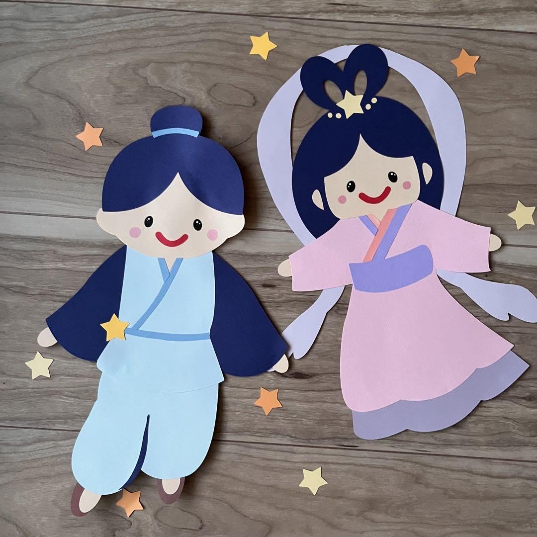 Amazon.co.jp: 7月壁面飾り 七夕 織姫 彦星 : おもちゃ
