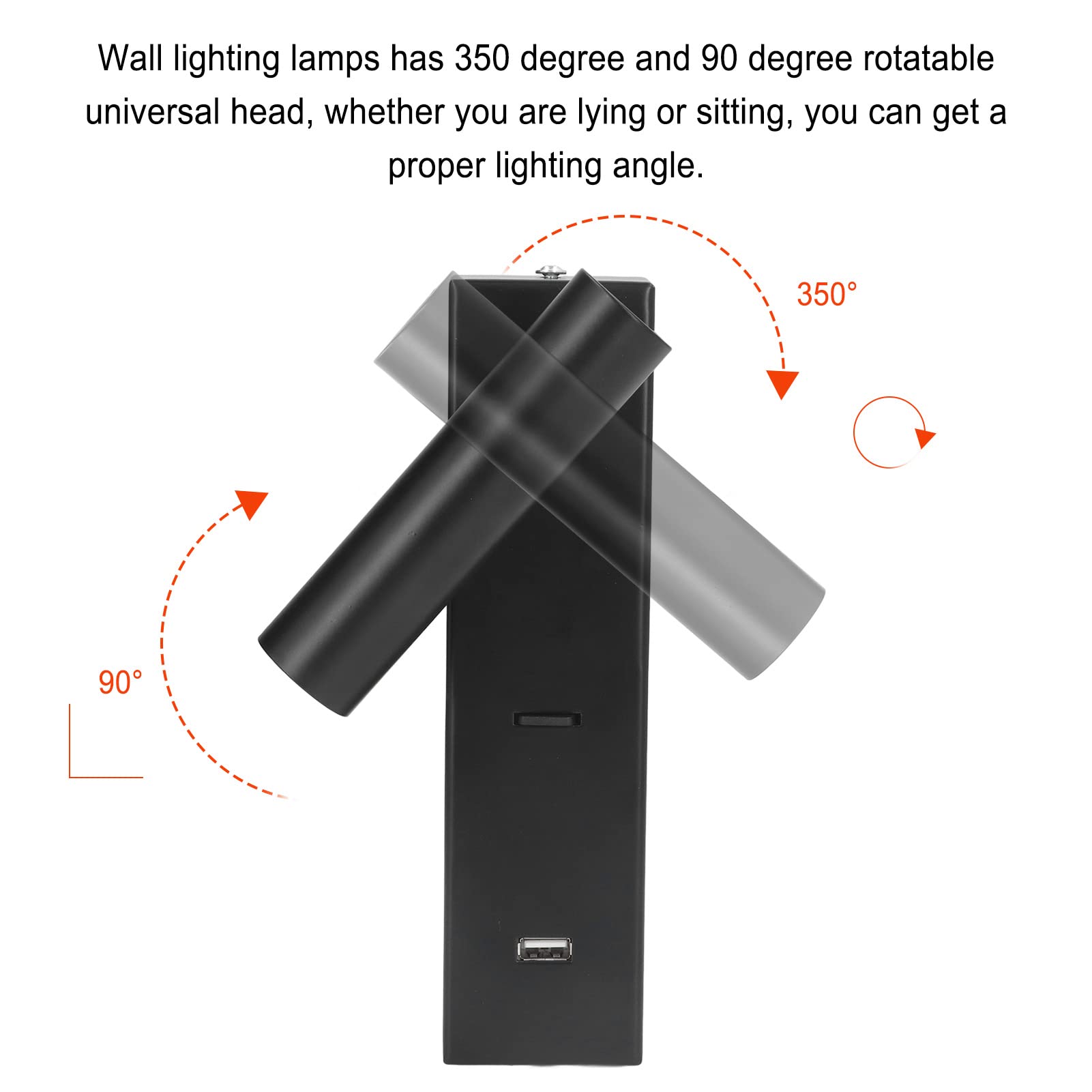 ścienna LED w Minimalistycznym Stylu z Portem USB