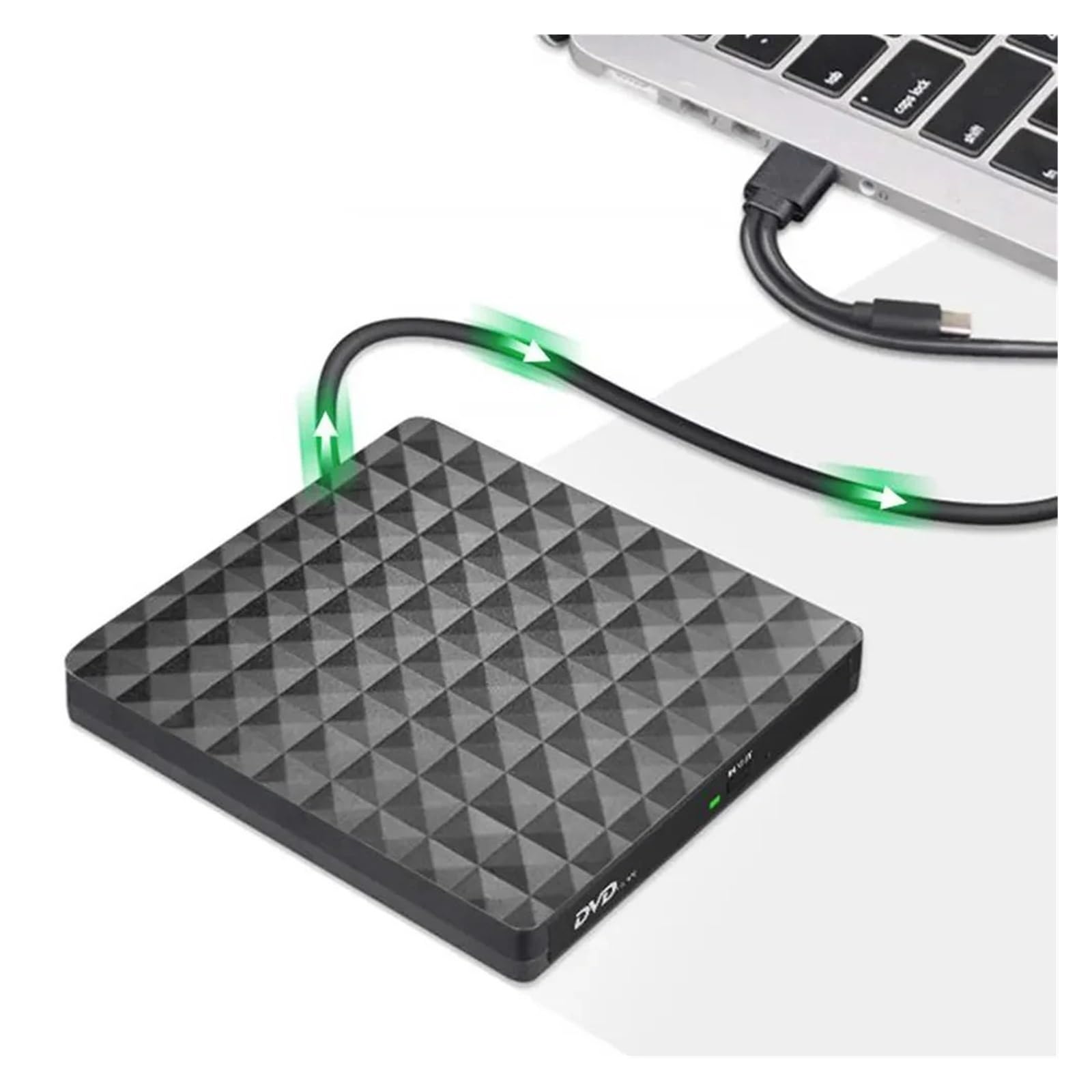 Lettore Dvd Masterizzatore Dvd RW Esterno Masterizzatore CD unità Ottica Dvd Portatile Sottile USB 3.0 Lettore CD-Rom 24X Lettore CD-R 24X(Black)